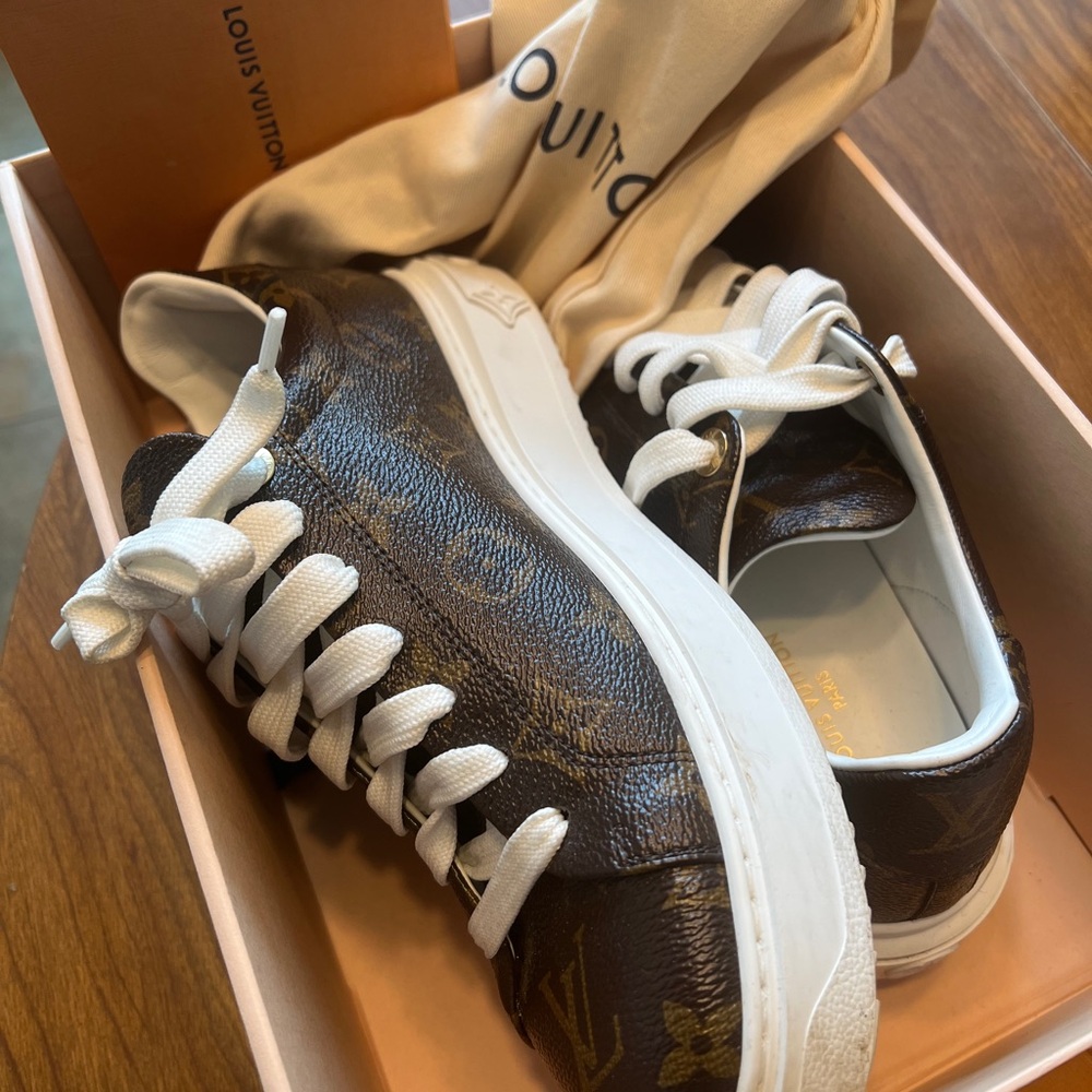 Louis Vuitton Monogram Brown and White Sneakers